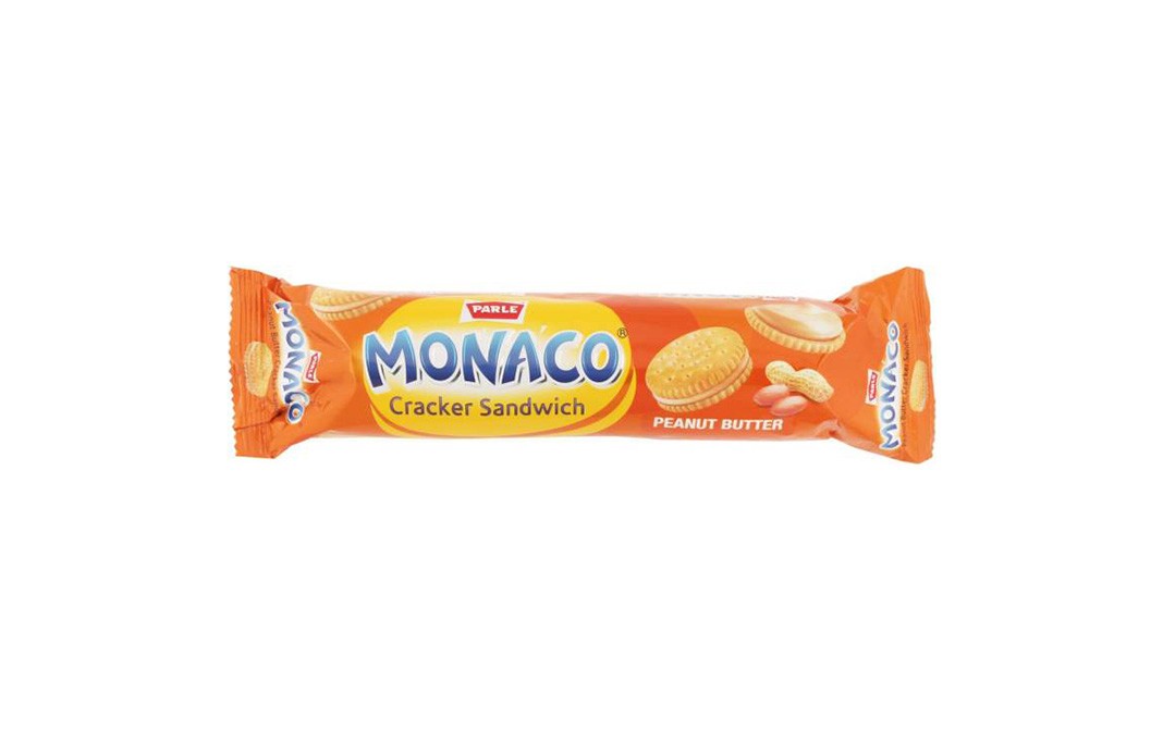 Parle Monaco Cracker Sandwich Peanut Butter Biscuits   Pack  100 grams